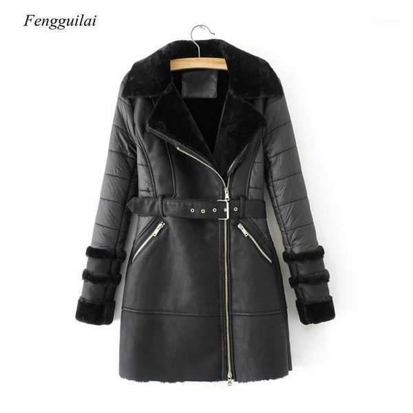 fashion women long pu leather coats 2021 winter ladies fur collar faux jackets vintage female jacket girls pocket women's &, Black
fashion women long pu leather coats 2021 winter ladies fur collar faux jackets vintage female jacket girls pocket women's &, Black