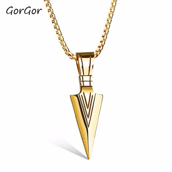gorgor titanium steel jewelry exquise fashion style retro spearhead men's pendant individuality necklace 1070 necklaces, Silver
gorgor titanium steel jewelry exquise fashion style retro spearhead men's pendant individuality necklace 1070 necklaces, Silver