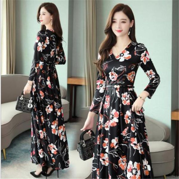 casual dresses elegant print women dress spring a-line v-neck female plus size 3xl long sleeve high waist basic with belt 2021 m445, Black;gray
casual dresses elegant print women dress spring a-line v-neck female plus size 3xl long sleeve high waist basic with belt 2021 m445, Black;gray