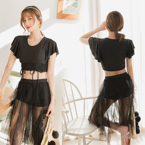 suit conservative split swimsuit bikini three piece set super fairy girl flat angle skirt spring female 032040, White;black
suit conservative split swimsuit bikini three piece set super fairy girl flat angle skirt spring female 032040, White;black