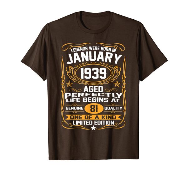 january 1939 81st birthday gift 81 year old for men women t-shirt, White;black
january 1939 81st birthday gift 81 year old for men women t-shirt, White;black