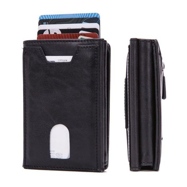 card holders rfid holder antitheft men trifold mini wallets money bag vintage id bank case coin purse with zipper, Brown;gray
card holders rfid holder antitheft men trifold mini wallets money bag vintage id bank case coin purse with zipper, Brown;gray