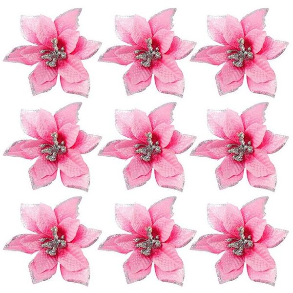 decorative flowers & wreaths 50 pack glitter poinsettia christmas tree ornaments 5inch artificial silk picks decor wreath garland (pink)
decorative flowers & wreaths 50 pack glitter poinsettia christmas tree ornaments 5inch artificial silk picks decor wreath garland (pink)
