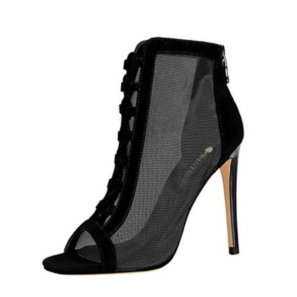 summer style net yarn breathable fish mouth shoes spring and autumn high-heeled boots strap women sandals on sale, Black
summer style net yarn breathable fish mouth shoes spring and autumn high-heeled boots strap women sandals on sale, Black