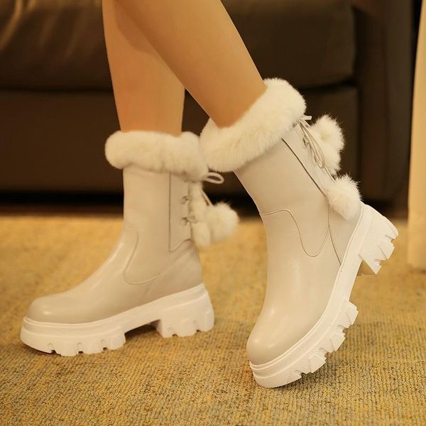 boots snow women shoes warm plush fur arrival 2021 trend genuine leather platform high heels cotton ladies ankle, Black
boots snow women shoes warm plush fur arrival 2021 trend genuine leather platform high heels cotton ladies ankle, Black