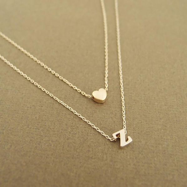 chains simple thin small heart pendant necklace for women personality initial letter charm name jewelry gift accessory, Silver
chains simple thin small heart pendant necklace for women personality initial letter charm name jewelry gift accessory, Silver