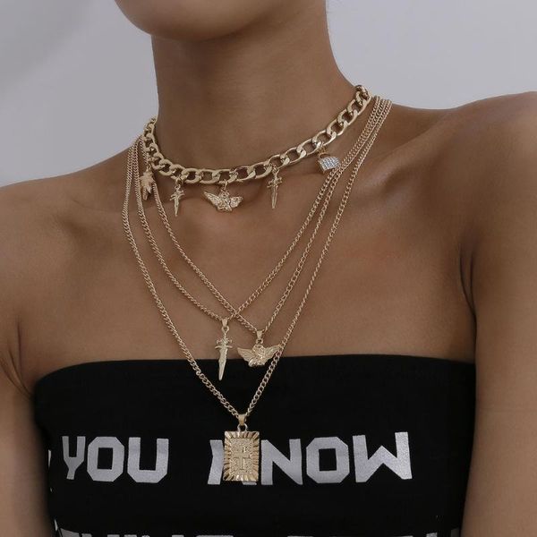 pendant necklaces multilayer gold coin necklace for women simple fashion choker collar neck chain collier femme jewelry gift, Silver
pendant necklaces multilayer gold coin necklace for women simple fashion choker collar neck chain collier femme jewelry gift, Silver