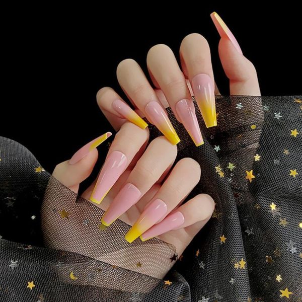 false nails 24pcs matte long gradient pink yellow ballerina tips full cover fake nail art, Red;gold
false nails 24pcs matte long gradient pink yellow ballerina tips full cover fake nail art, Red;gold