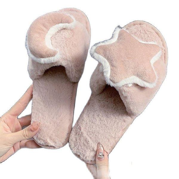 slippers 2021 winter style warm home women star moon shape faux fur fluffy indoor house shoes floor female footwear, Black
slippers 2021 winter style warm home women star moon shape faux fur fluffy indoor house shoes floor female footwear, Black