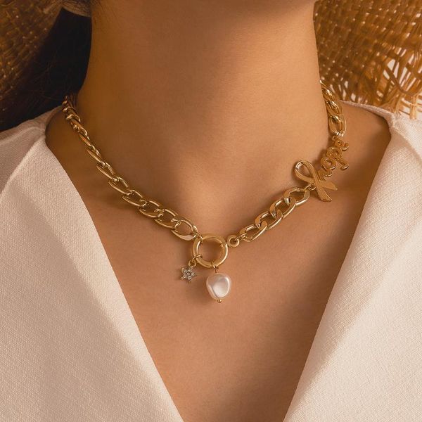 vintage crystal small star pearl pendant necklace for women gold initial letter clavicle chain trendy jewelry gift collar necklaces, Silver
vintage crystal small star pearl pendant necklace for women gold initial letter clavicle chain trendy jewelry gift collar necklaces, Silver