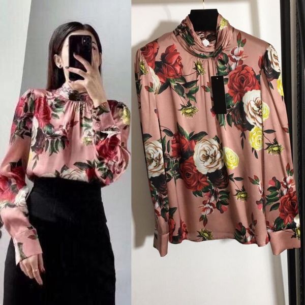 women's blouses & shirts 2021 spring women printed shirt fashion 100% silk blouse elegant office ladies turtleneck pink, White
women's blouses & shirts 2021 spring women printed shirt fashion 100% silk blouse elegant office ladies turtleneck pink, White
