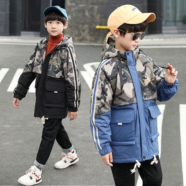 Boys winter coat Camouflage stitching thick plush lining trench coat 3-13 years old Letter Hooded Winter Wear kids winter jacket, Black
Boys winter coat Camouflage stitching thick plush lining trench coat 3-13 years old Letter Hooded Winter Wear kids winter jacket, Black