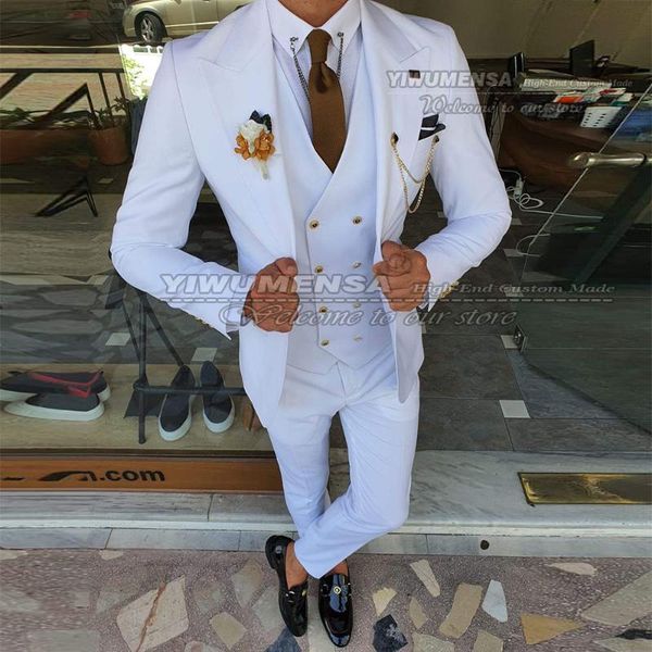 men's suits & blazers spring/autumn white men wedding slim fit handsome smoking business blazer custom made costume homme groomsman din, White;black
men's suits & blazers spring/autumn white men wedding slim fit handsome smoking business blazer custom made costume homme groomsman din, White;black