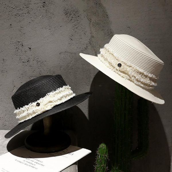 wide brim hats fashion breathable straw hat flat boater beach sun ribbon letter m women lady summer, Blue;gray
wide brim hats fashion breathable straw hat flat boater beach sun ribbon letter m women lady summer, Blue;gray