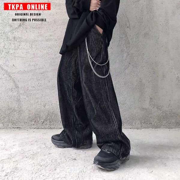 tkpa dark simple stripe casual pants men's small foot dark four seasons lovers elastic waist sports pants, White;black
tkpa dark simple stripe casual pants men's small foot dark four seasons lovers elastic waist sports pants, White;black