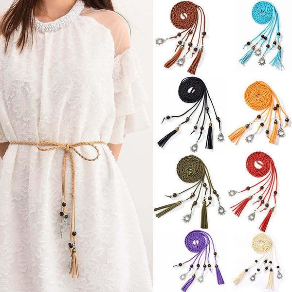 belts ladies fashion national style hollow tassel tie strap waist chain women's waistband dress accessories, Black;brown
belts ladies fashion national style hollow tassel tie strap waist chain women's waistband dress accessories, Black;brown