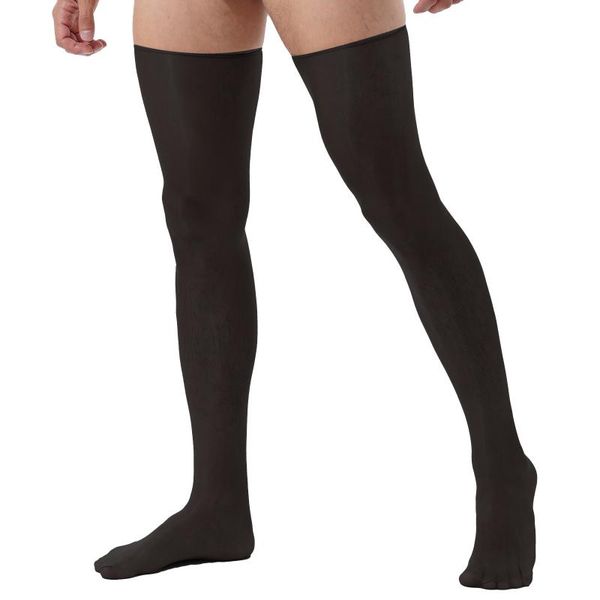 men's socks night club stockings mens 70d glossy anti-slip silicone long glitter knee high medias de mujer stretch thigh sock, Black
men's socks night club stockings mens 70d glossy anti-slip silicone long glitter knee high medias de mujer stretch thigh sock, Black