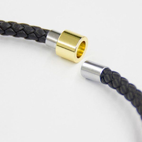 woven adjustable diy beading bracelet genuine leather titanium steel metal clasp charm bracelets, Golden;silver
woven adjustable diy beading bracelet genuine leather titanium steel metal clasp charm bracelets, Golden;silver