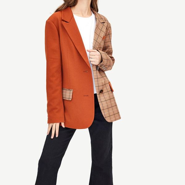 women's suits & blazers vintage stylish plaid patchwork office lady coat women 2021 fashion notched collar long sleeve chic outerwear c, White;black
women's suits & blazers vintage stylish plaid patchwork office lady coat women 2021 fashion notched collar long sleeve chic outerwear c, White;black