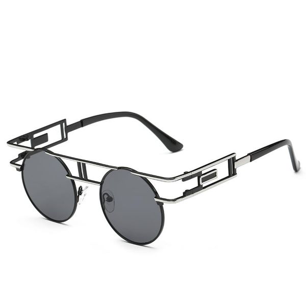 sunglasses tidal ladies round face color film metal box personality european and american style, White;black
sunglasses tidal ladies round face color film metal box personality european and american style, White;black