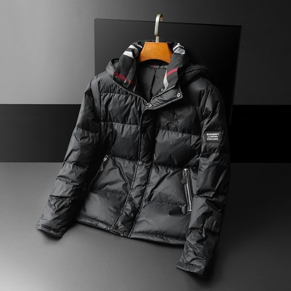 down jacket 2021 winter men's embroidered hooded thickened large running volume, Black
down jacket 2021 winter men's embroidered hooded thickened large running volume, Black