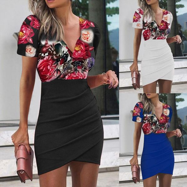 summer fashion print splicing womens dresses v neck short sleeve casual dress robe femme bodycon, Black;gray
summer fashion print splicing womens dresses v neck short sleeve casual dress robe femme bodycon, Black;gray
