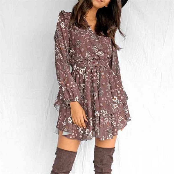 2021 spring cascading ruffle floral women casual v neck a line print dress boho female elegant long sleeve party vestidos, Black;gray
2021 spring cascading ruffle floral women casual v neck a line print dress boho female elegant long sleeve party vestidos, Black;gray