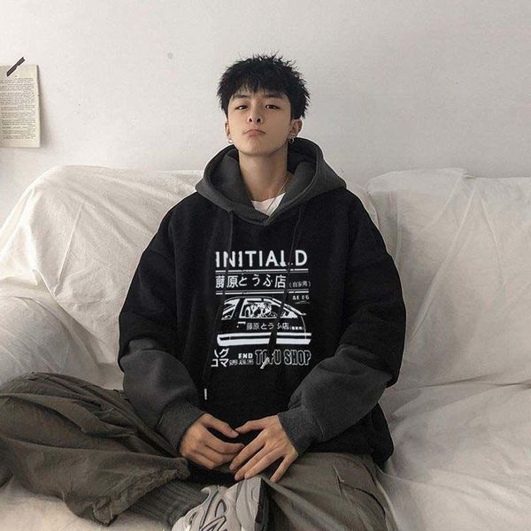 men's hoodies & sweatshirts hooded plus size sweatshirt oversized hoodie loose korean autumn winter fake two streetwear mens, Black
men's hoodies & sweatshirts hooded plus size sweatshirt oversized hoodie loose korean autumn winter fake two streetwear mens, Black