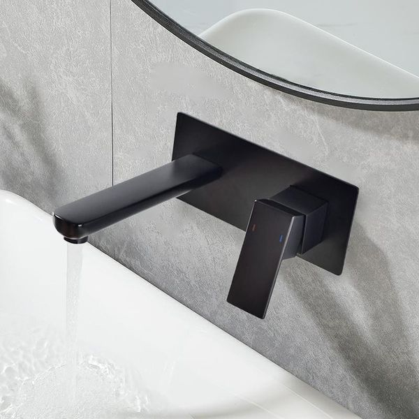 luxury matte black bathroom faucet basin sink tap wall mounted bath square brass mixer faucets
luxury matte black bathroom faucet basin sink tap wall mounted bath square brass mixer faucets