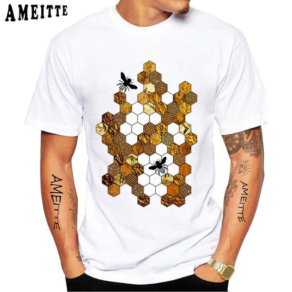 men's t-shirts summer men short sleeve honey bee anatomy classic print t-shirt funny honeycomb design casual hip hop boy white tees, White;black
men's t-shirts summer men short sleeve honey bee anatomy classic print t-shirt funny honeycomb design casual hip hop boy white tees, White;black