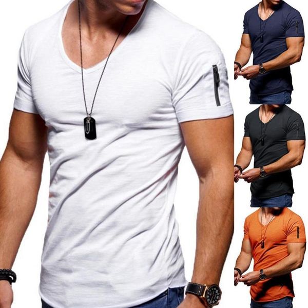 men's t-shirts 2021 summer zipper short sleeved men t shirt casual v neck fashion tshirt male fitness streetwear tees us size s-3xl, White;black
men's t-shirts 2021 summer zipper short sleeved men t shirt casual v neck fashion tshirt male fitness streetwear tees us size s-3xl, White;black