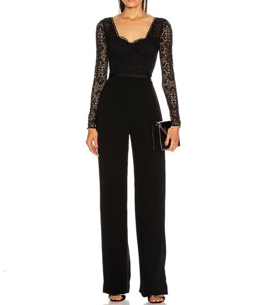 capris est winter luxury long sleeve v neck black lace women bandage jumpsuit celebrity designer fashion rompers, Black;white
capris est winter luxury long sleeve v neck black lace women bandage jumpsuit celebrity designer fashion rompers, Black;white