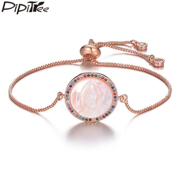 charm bracelets pipitree natural shell virgin mary femme multi cubic zirconia round bracelet for women adjustable chain jewelry, Golden;silver
charm bracelets pipitree natural shell virgin mary femme multi cubic zirconia round bracelet for women adjustable chain jewelry, Golden;silver