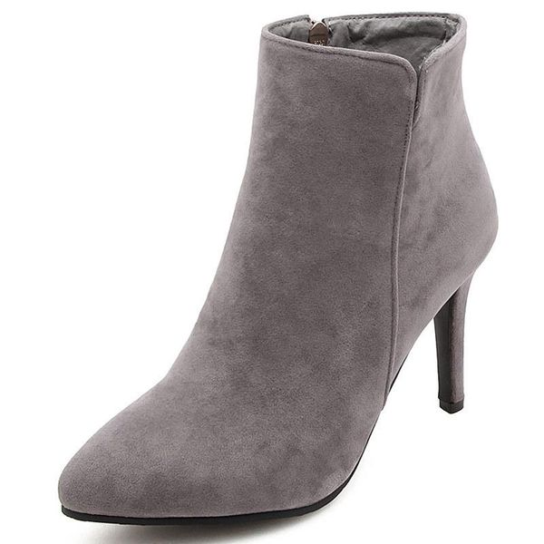 boots goxpacer women high heel female zipper fashion pointed toe ankle comfortable plus size flock, Black
boots goxpacer women high heel female zipper fashion pointed toe ankle comfortable plus size flock, Black