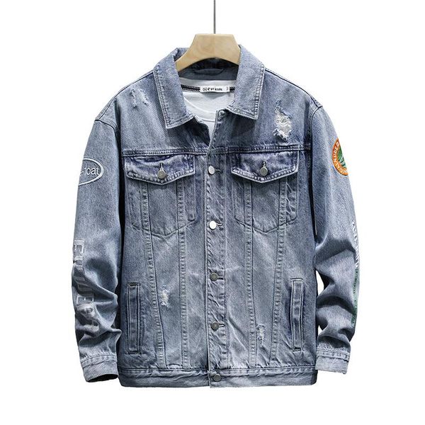 men's jackets men's embroidered hole street hip-hop trend loose denim jacket casual light blue spring/autumn coat xl xxl, Black;brown
men's jackets men's embroidered hole street hip-hop trend loose denim jacket casual light blue spring/autumn coat xl xxl, Black;brown