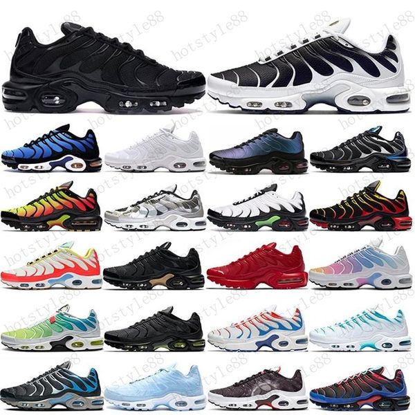 

Hot TN Plus Mens Running Shoes Pink Sea Triple Black White Red Voltage Purple USA Lemon Lime Bumblebee Be True Trainers Sports Sneakers luxury designer trainers, 003