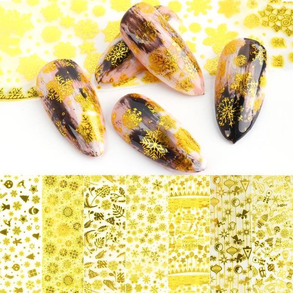 10pcs golden christmas foils nail tranfer stickers set snowman santa claus elk sliders for nails winter manicure decor lysw71161, Black
10pcs golden christmas foils nail tranfer stickers set snowman santa claus elk sliders for nails winter manicure decor lysw71161, Black