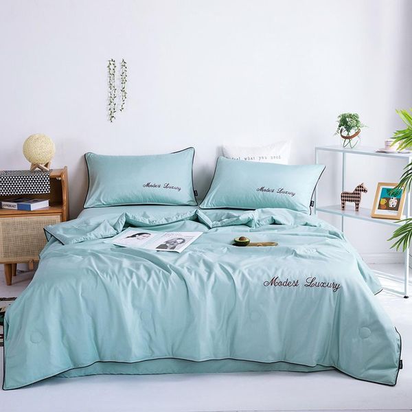comforters & sets cozy breathable air-conditioning quilt summer soft 3/4pcs bedding set pillowcase cover portable bed sheet 
comforters & sets cozy breathable air-conditioning quilt summer soft 3/4pcs bedding set pillowcase cover portable bed sheet