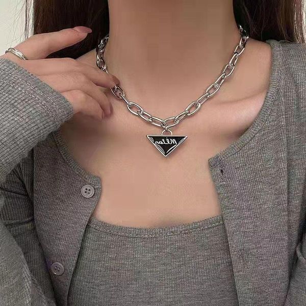 chains 2021 fashion letter inverted triangle black pendant necklace for men and women punk style personality trend collar jewelry, Silver
chains 2021 fashion letter inverted triangle black pendant necklace for men and women punk style personality trend collar jewelry, Silver