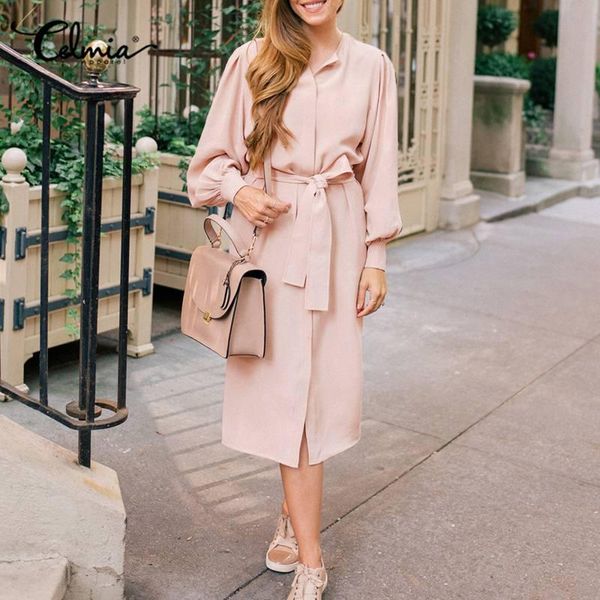 casual dresses women dress 2021 autumn fashion solid long lantern sleeve elegant party vestidos celmia chic office with belted, Black;gray
casual dresses women dress 2021 autumn fashion solid long lantern sleeve elegant party vestidos celmia chic office with belted, Black;gray
