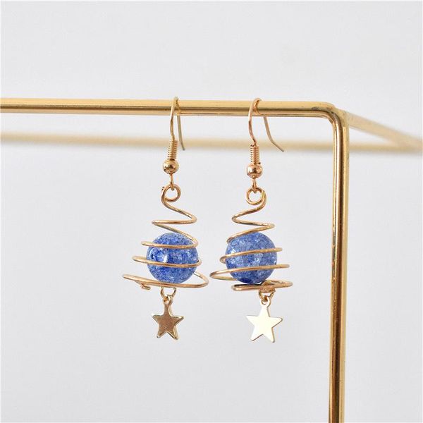 stud dream star river blue spiral earrings pentagram retro universe female clip type 712, Golden;silver
stud dream star river blue spiral earrings pentagram retro universe female clip type 712, Golden;silver