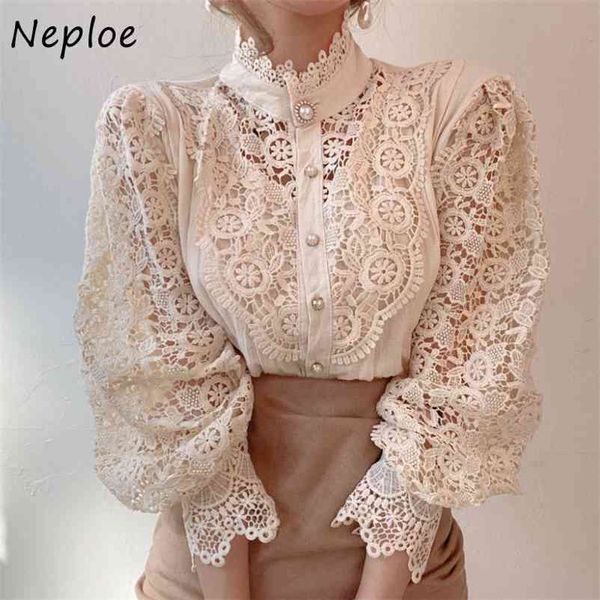 elegant lace patchwork solid blouse women stand collar long sleeve court style blusas spring nw slim shirt feminino 210422, White
elegant lace patchwork solid blouse women stand collar long sleeve court style blusas spring nw slim shirt feminino 210422, White