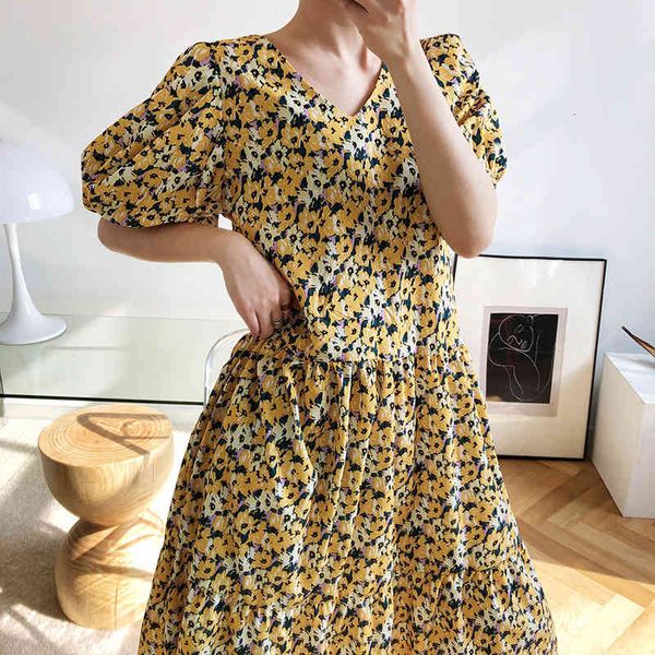 dress 2021 Fashion Summer Yellow Flower Print Maxi Women V-Neck Floral Long Dress Vestidos, Black;gray
dress 2021 Fashion Summer Yellow Flower Print Maxi Women V-Neck Floral Long Dress Vestidos, Black;gray