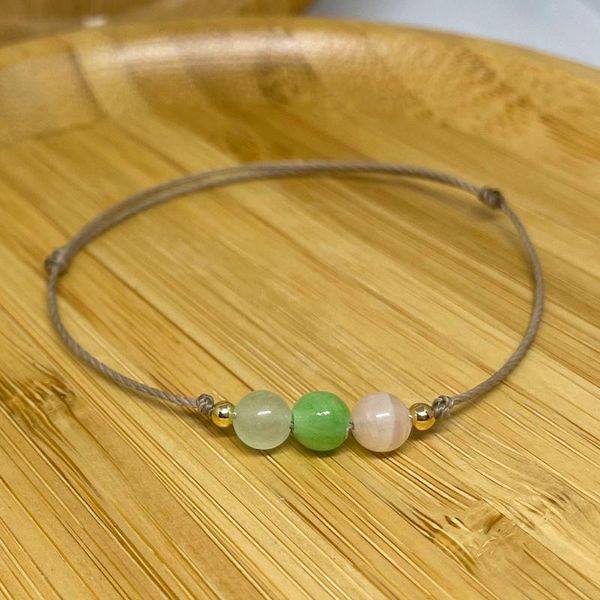 charm bracelets green natural stones handmade adjustable thread gold plated beads jewelry fashion women's accessories gifts to friends, Golden;silver
charm bracelets green natural stones handmade adjustable thread gold plated beads jewelry fashion women's accessories gifts to friends, Golden;silver