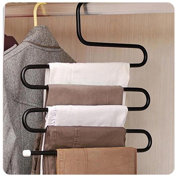 hangers & racks cloth hanger metal multi level trousers rack pants for wardrobe storage room saving pack of 3pcs
hangers & racks cloth hanger metal multi level trousers rack pants for wardrobe storage room saving pack of 3pcs