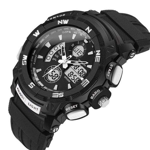 wristwatches sports electronic men's fashion trend of multifunction and leisure watch 30m waterproof luminous dual display watches 775, Slivery;brown
wristwatches sports electronic men's fashion trend of multifunction and leisure watch 30m waterproof luminous dual display watches 775, Slivery;brown