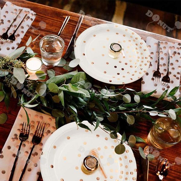 disposable dinnerware 300pcs rose gold paper party supplies tray tableware set dot bronzing plate decoration
disposable dinnerware 300pcs rose gold paper party supplies tray tableware set dot bronzing plate decoration
