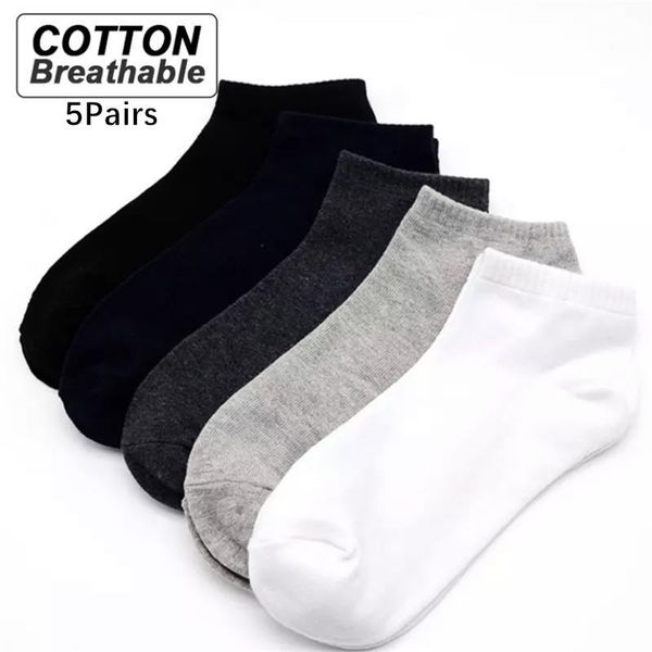 5pairs/ men's socks cotton casual breathable solid color boat short summer large size 38-48, Black
5pairs/ men's socks cotton casual breathable solid color boat short summer large size 38-48, Black