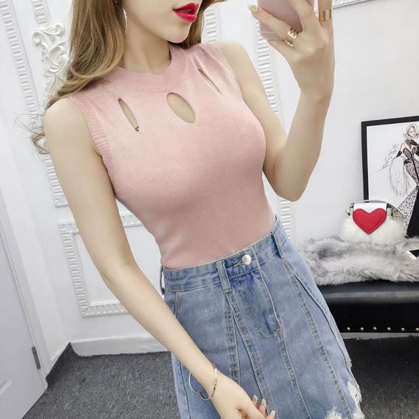 women knit tank 2021 summer korean style casual shirts girl o-neck sleeveless female loose blouse solid knitwear women's sweaters, White;black
women knit tank 2021 summer korean style casual shirts girl o-neck sleeveless female loose blouse solid knitwear women's sweaters, White;black