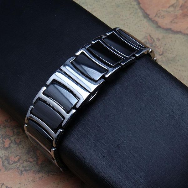 watch bands black ceramic with silver stainless steel metal watchbands 20mm 22mm bright beautiful band strap bracelets butterfly clasp, Black;brown
watch bands black ceramic with silver stainless steel metal watchbands 20mm 22mm bright beautiful band strap bracelets butterfly clasp, Black;brown